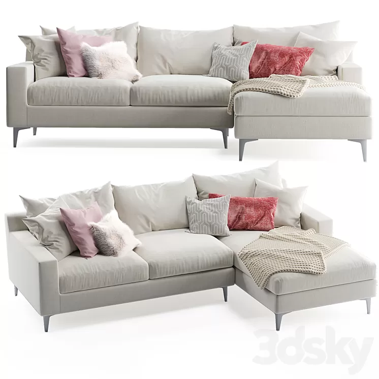 Sloan Chaise Sofa 3D Model