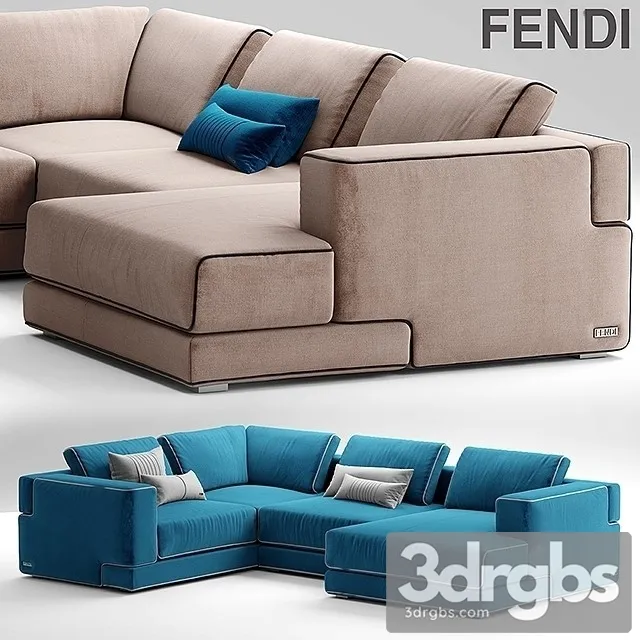 Sloane Fendi Casa Sofa 3D Model Free