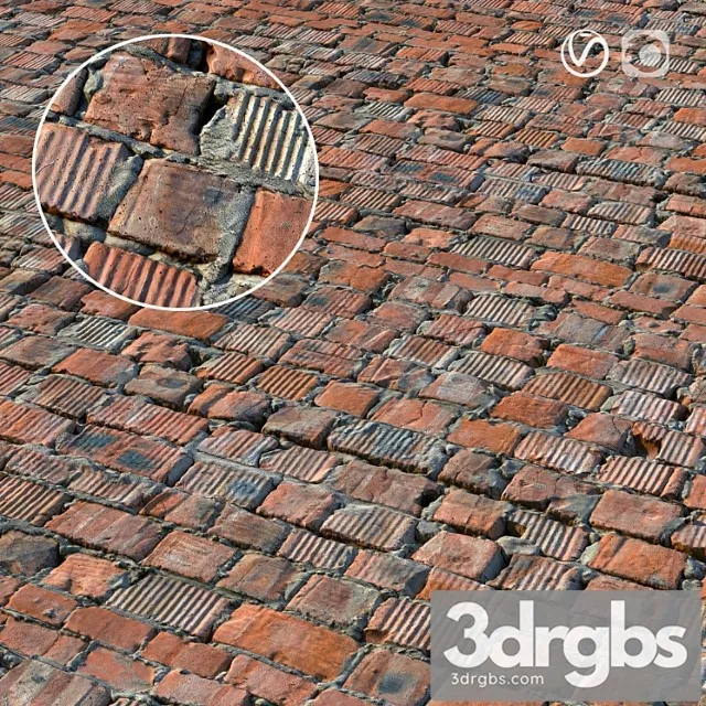 Sloppy Brick Wall Material 3D Model Free