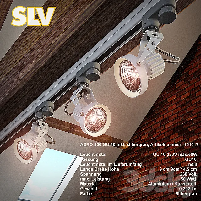 SLV AERO 230 GU 10 inkl 3DModel