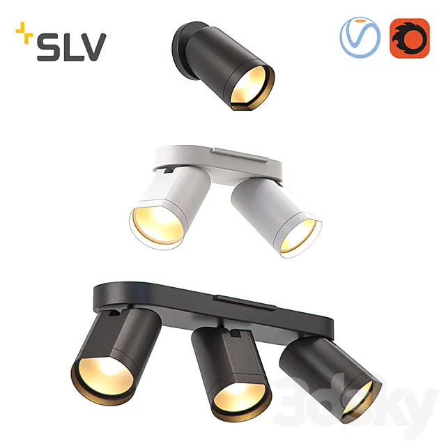 SLV BILAS set of wall-ceiling fixtures 3D Model