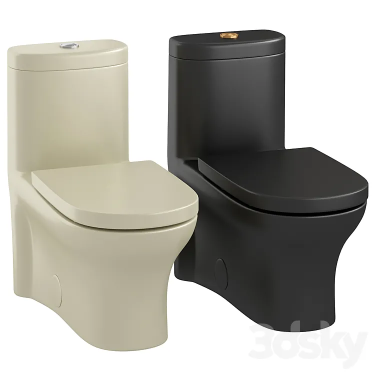 SM-1T108MB Monaco 1.28 GPF (Water Efficient) One-Piece Toilet (Seat Included) 3D Model Free