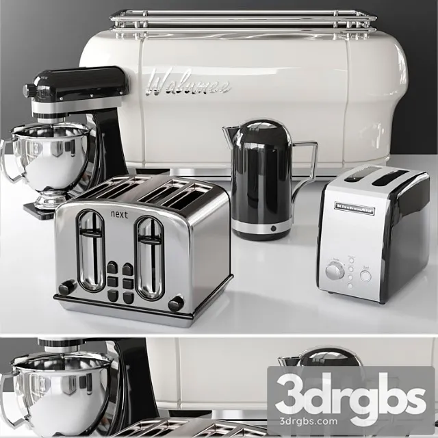 Small kitchen appliances collection 2 3D Model Free