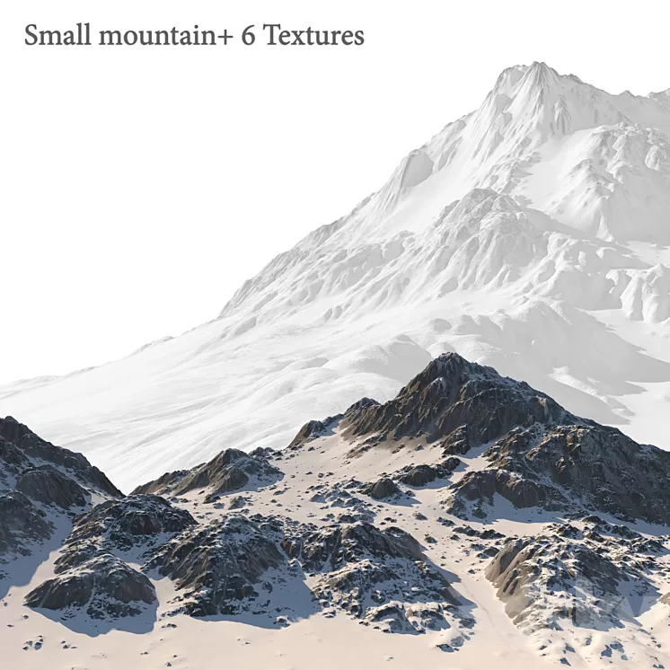 Small mountain + 6 Textures 3D Model