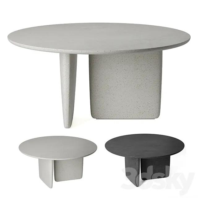 Small Tobi-Ishi outdoor table 2. B&B Italia 3DModel