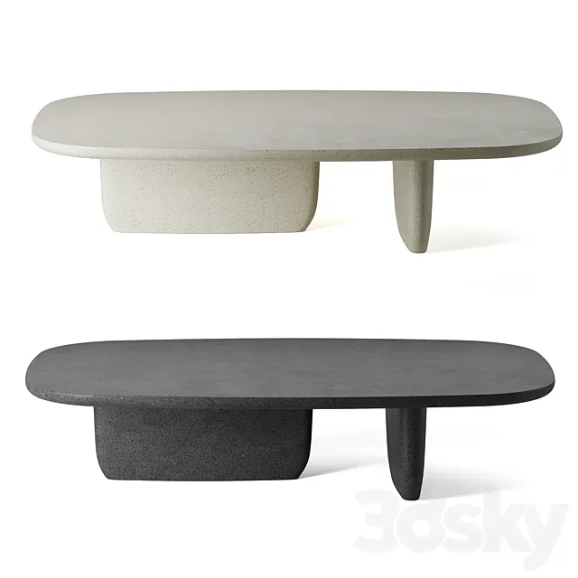 Small Tobi-Ishi outdoor table. B&B Italia 3D Model
