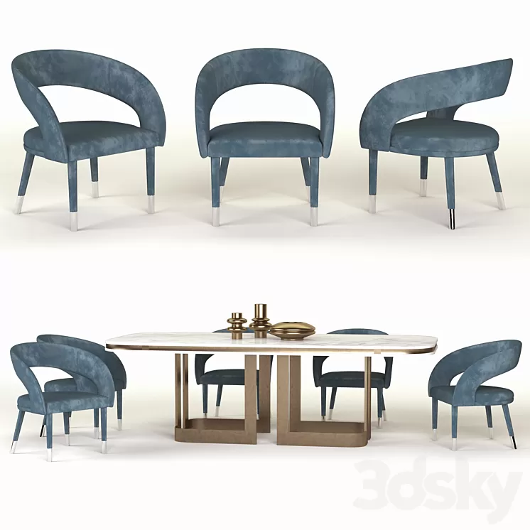Smania Gatsby Chair 1 3D Model