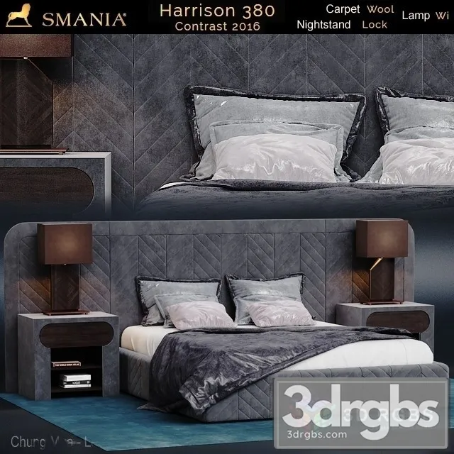 Smania Harrison 380 Bed 3D Model Free