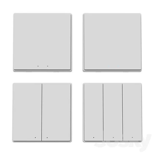 Smart switch Aqara D1 3D Model