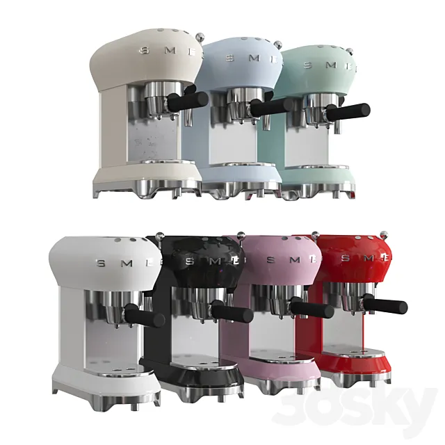 Smeg Coffee Machine_01 3D Model