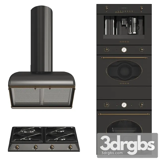 Smeg Coloniale Black 3D Model Free