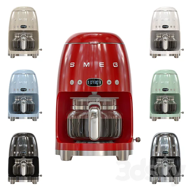 Smeg DCF02 Coffee Maker 3D Model
