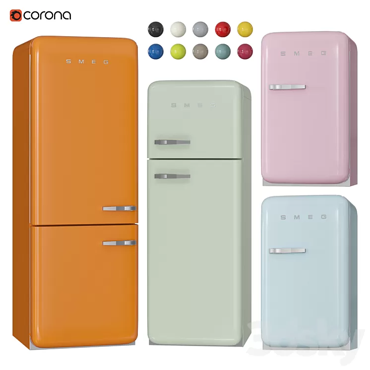 Smeg FAB | Refrigerator 3D Model