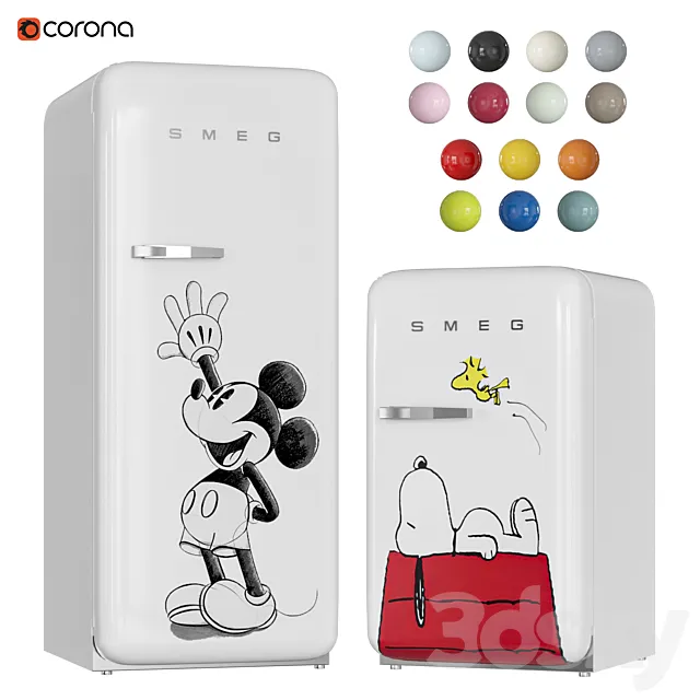 Smeg FAB | Refrigerator 3D Model