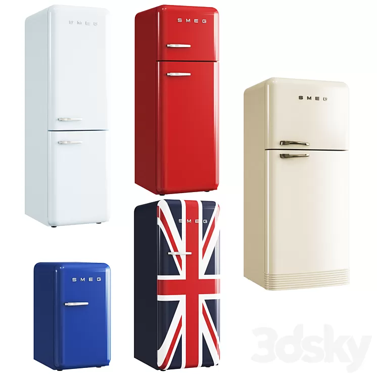 SMEG FAB Refrigerator 3D Model