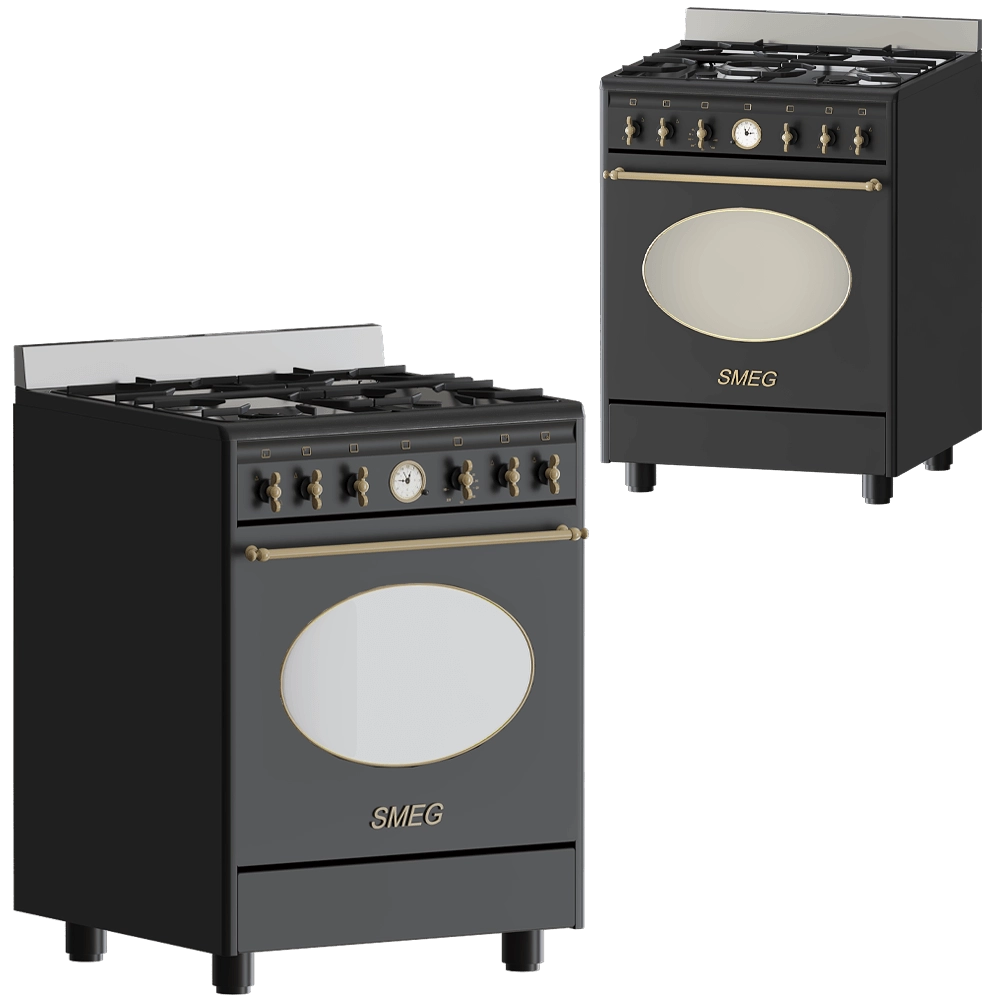 Smeg - Gas stove CO68GMA8 3D Model