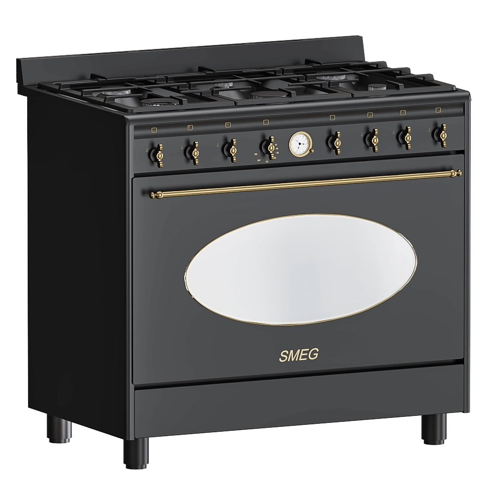 Smeg - Gas stove CO96GMA9 3D Model
