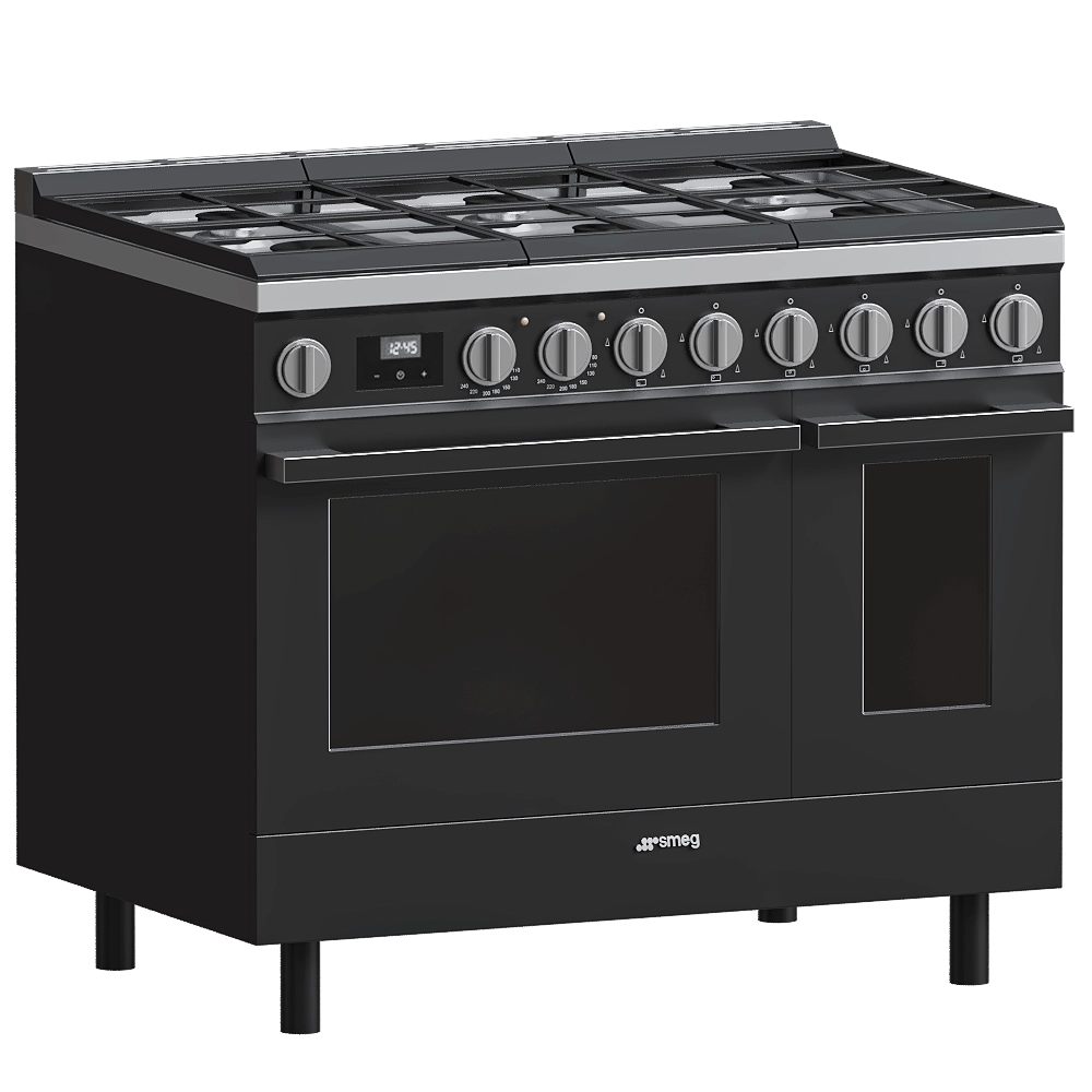 Smeg - Gas stove CPF92GMBL 3D Model
