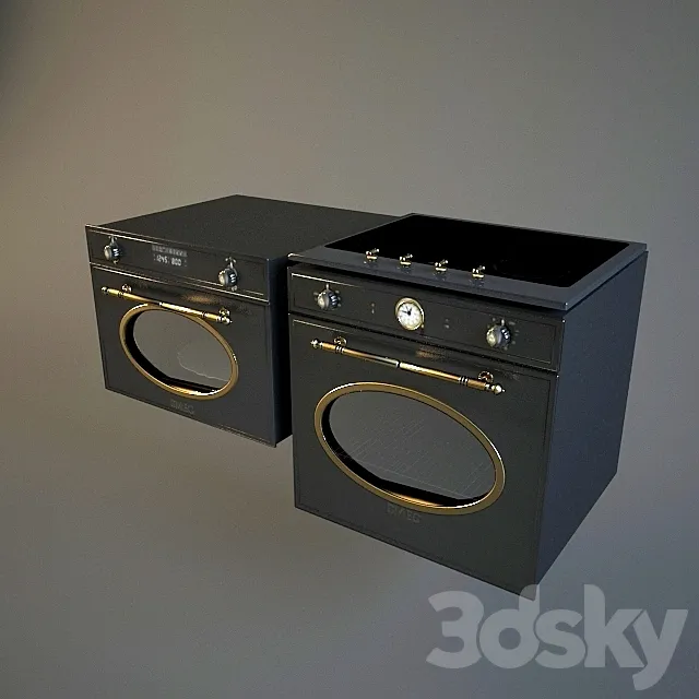 Smeg hob. oven. microwave 3DModel