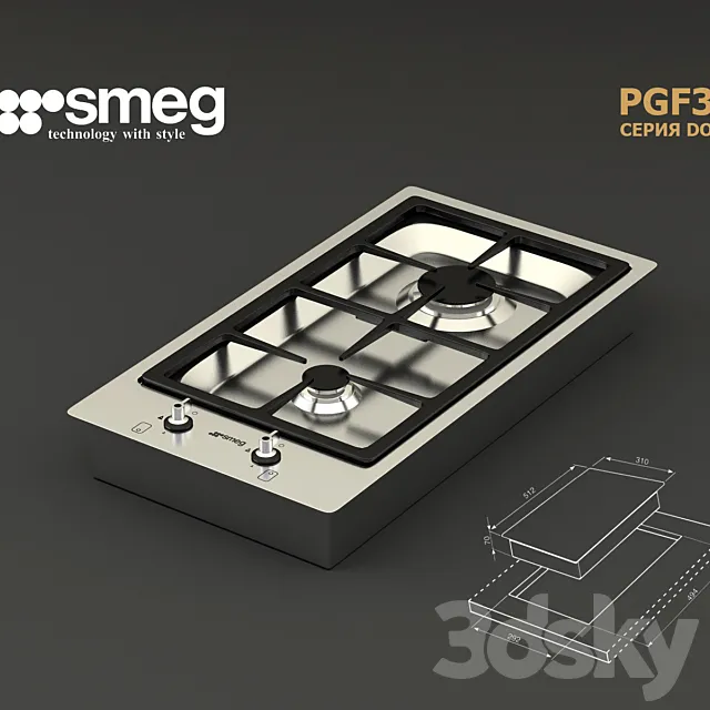 Smeg PGF32G 3D Model