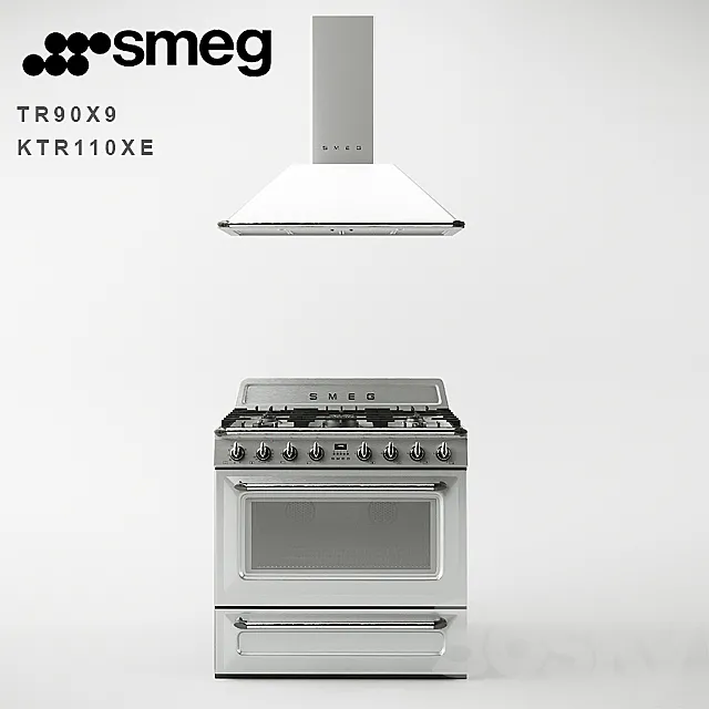 SMEG Stove TR90X9 - exhaust KTR110XE 3D Model