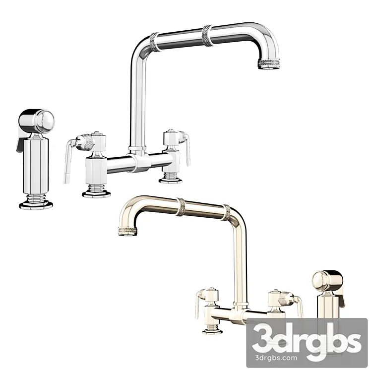 Smesitel Atlas Two Hole Bridge 3D Model Free