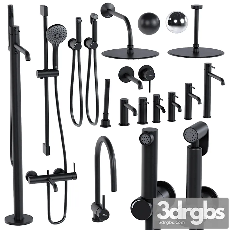 Smesiteli Noken Round By Porcelanosa Bathroom Faucet Taps Set 3D Model Free