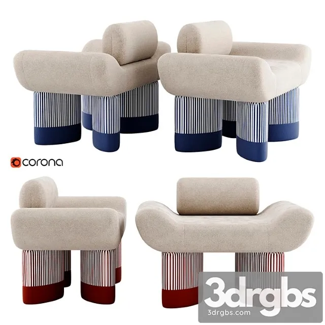 Smile chair by giancarlo valle 3D Model Free