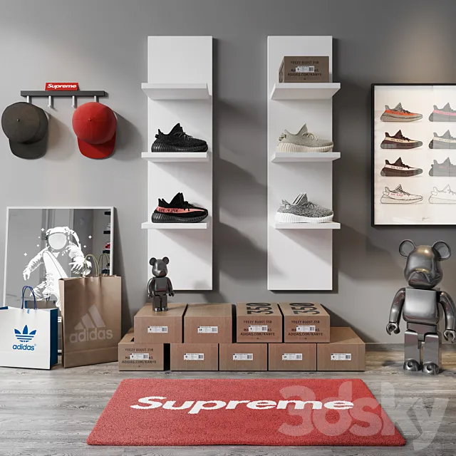 sneaker adidas set 3DModel