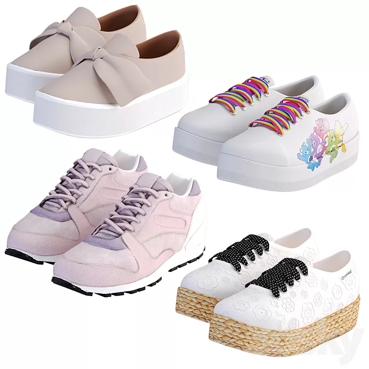 Sneakers shoes 3D Model Free Download