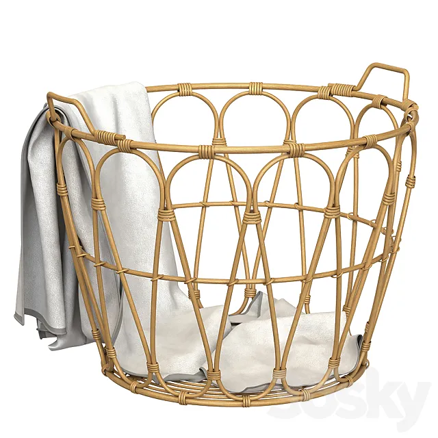 Snidad Ikea basket rattan 3D Model