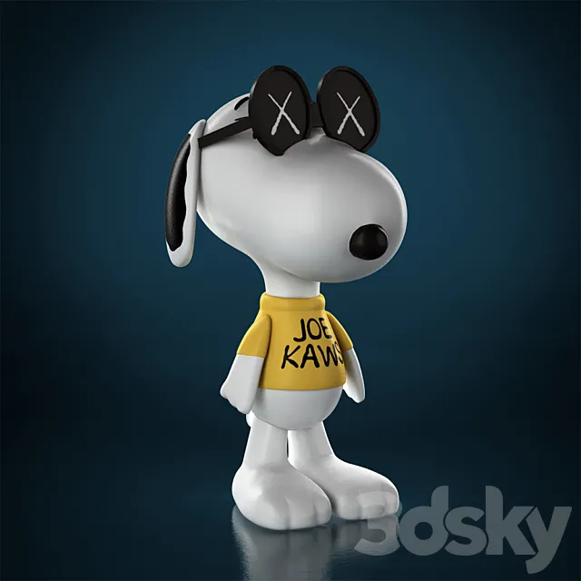Snoopy KAWS 3D Model