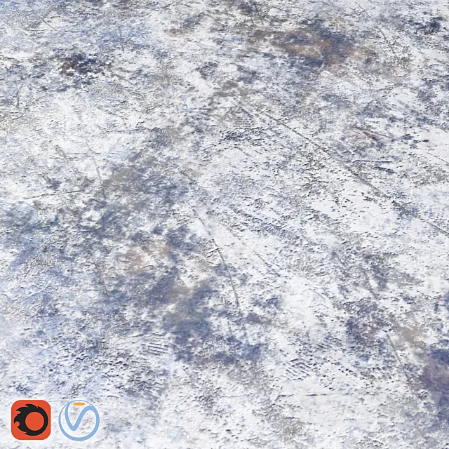 snow ground material 3D Model