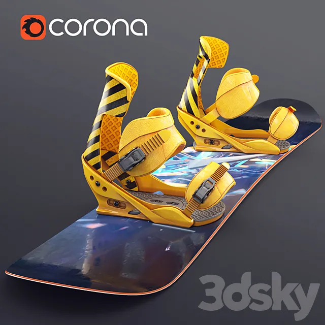 Snowboard 3D Model