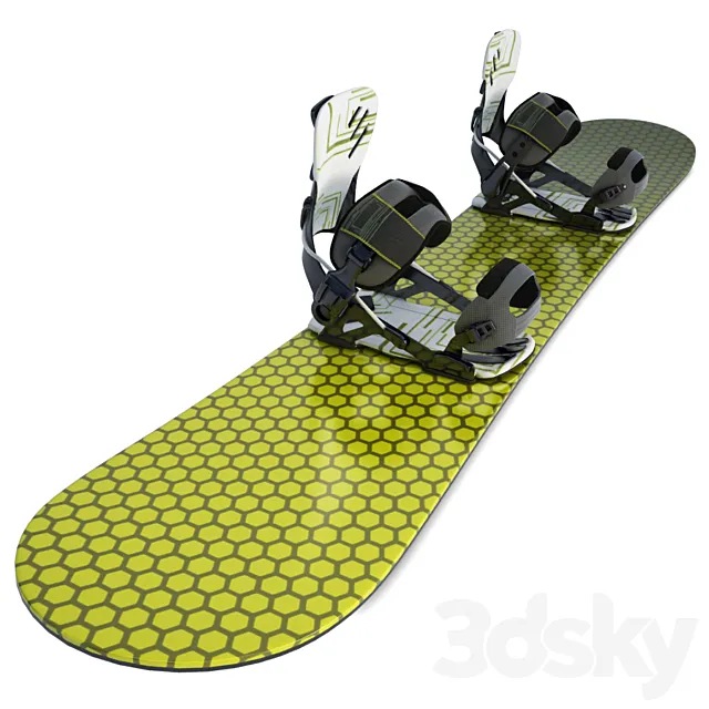 Snowboard equipment 3D Model