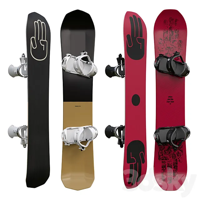 Snowboards Bataleon 3DModel