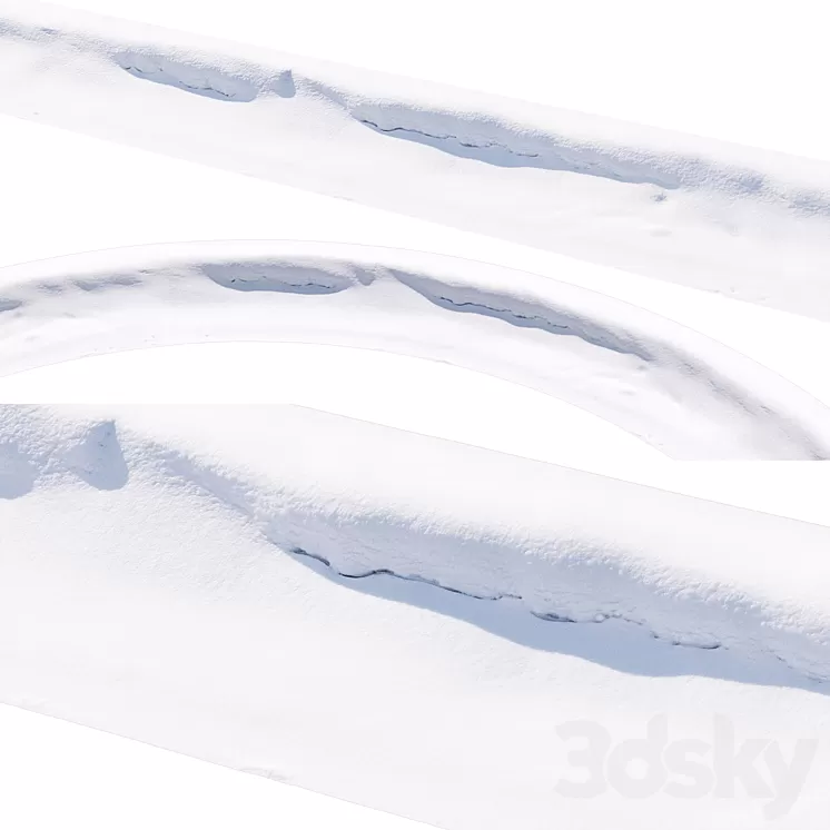 Snowdrift on the road