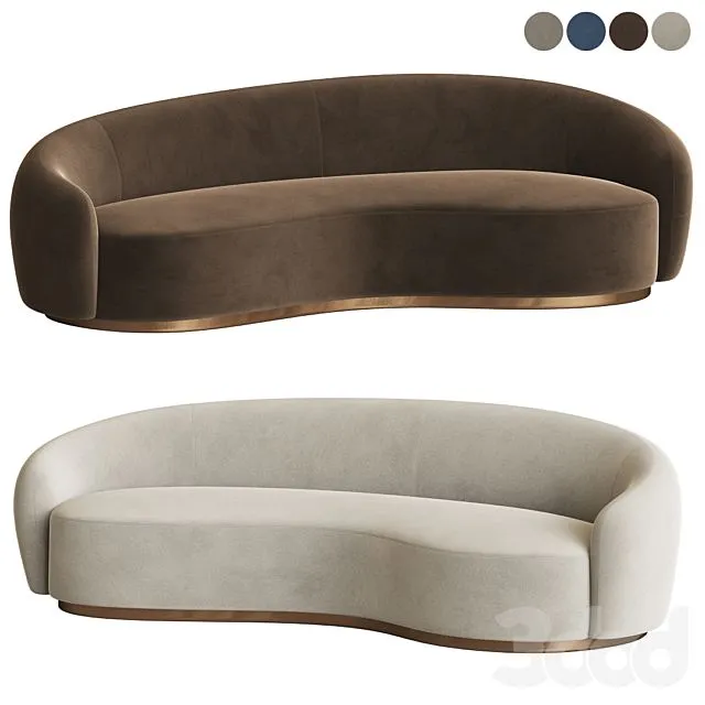 Snowglobs Austin Curved Sofa 3D Model