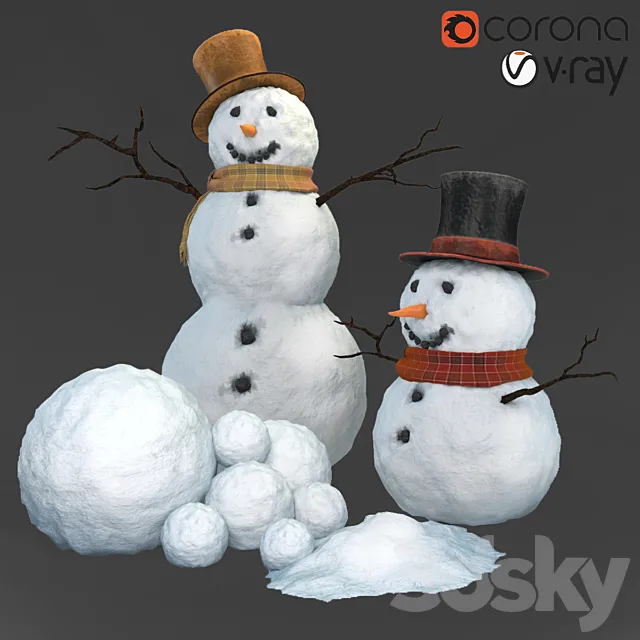Snowman 3D Model