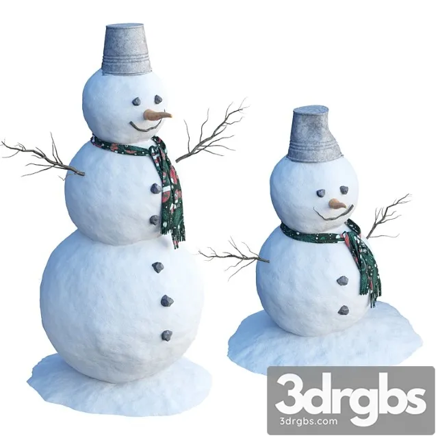 Snowmen 3D Model Free