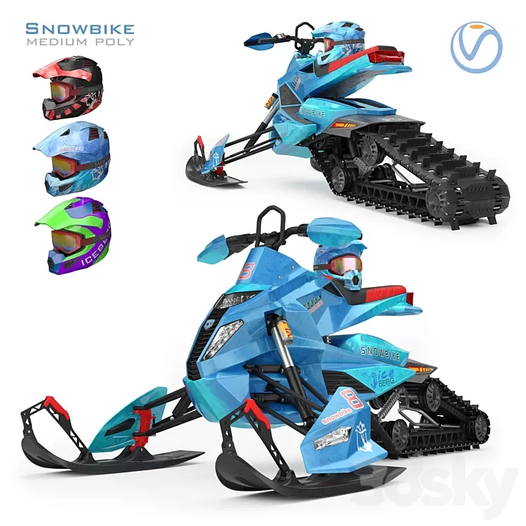 Snowmobile 3D Model