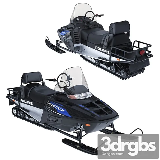 Snowmobile polaris widetrak lx 3D Model Free