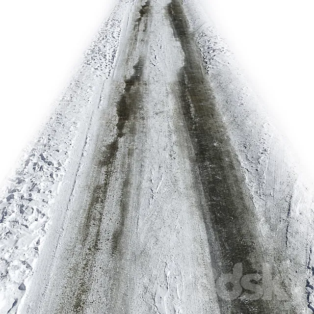 Snowy road 3D Model