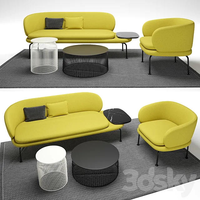 soave sofa set 3D Model