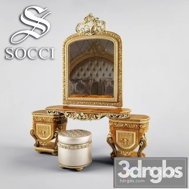 Socci Allure Dressing Table 3D Model Free