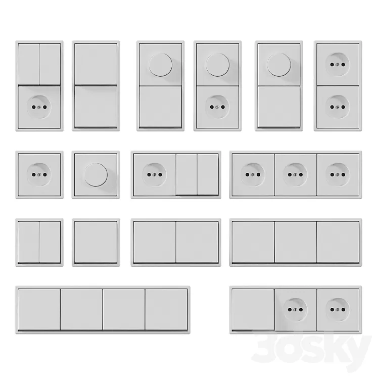 Sockets and switches JUNG Les Couleurs