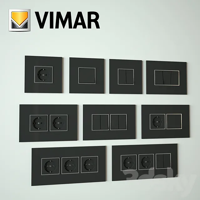 Sockets and switches Vimar Eikon Evo 3D Model