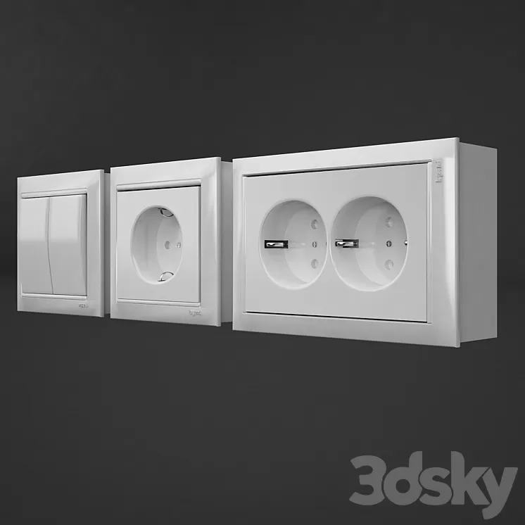 Sockets Legrand 3D Model