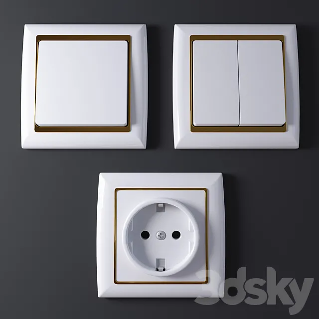 Sockets switches 3D Model