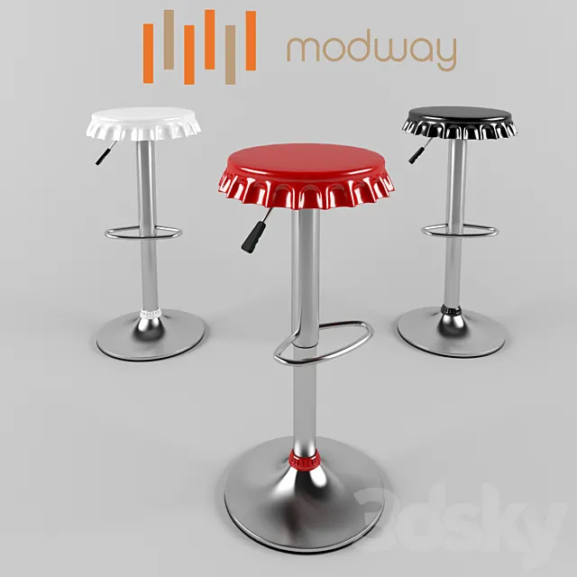 Soda Bar Stool by Modway Furniture 3D Model